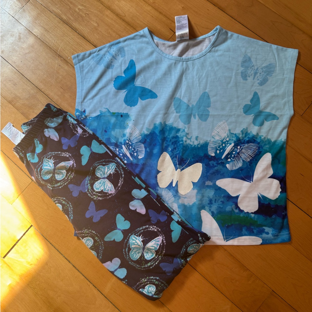 4/$12 Butterfly Print Pajama Set